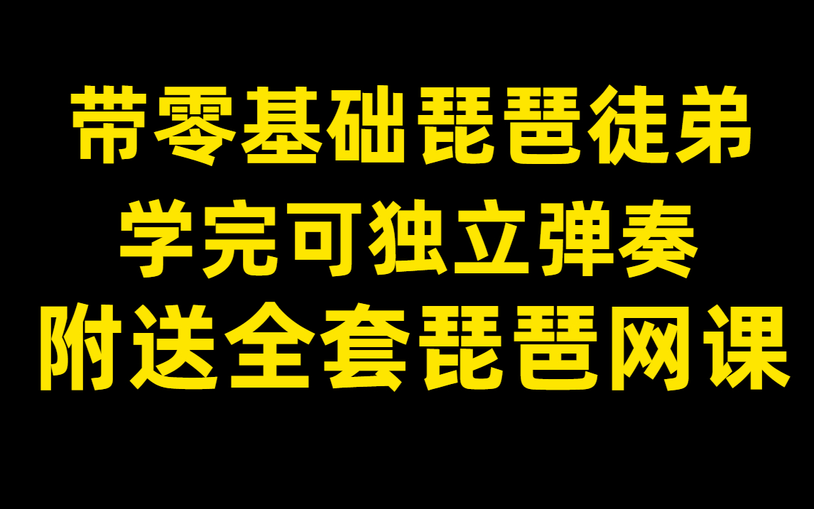 自学琵琶教程:2023琵琶系统完整视频教程零从入门到精通哔哩哔哩bilibili