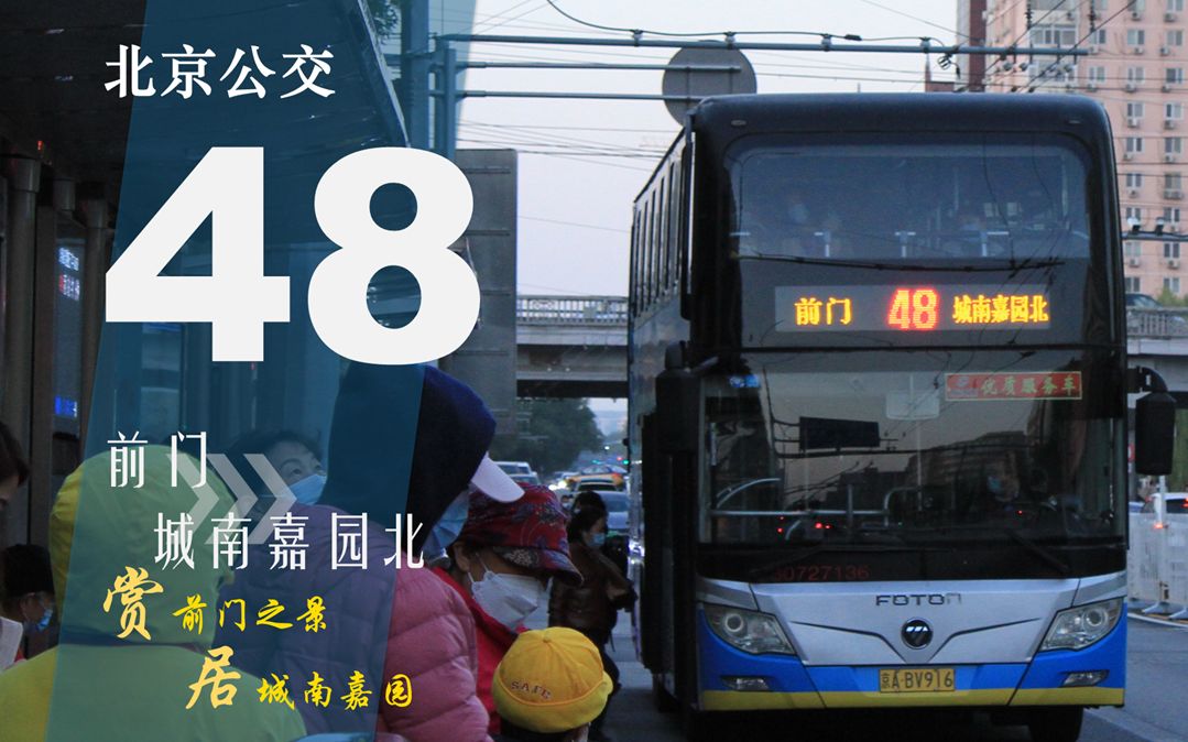 63赏前门之景·居城南嘉园66北京公交48路前方展望pov 前门→城南