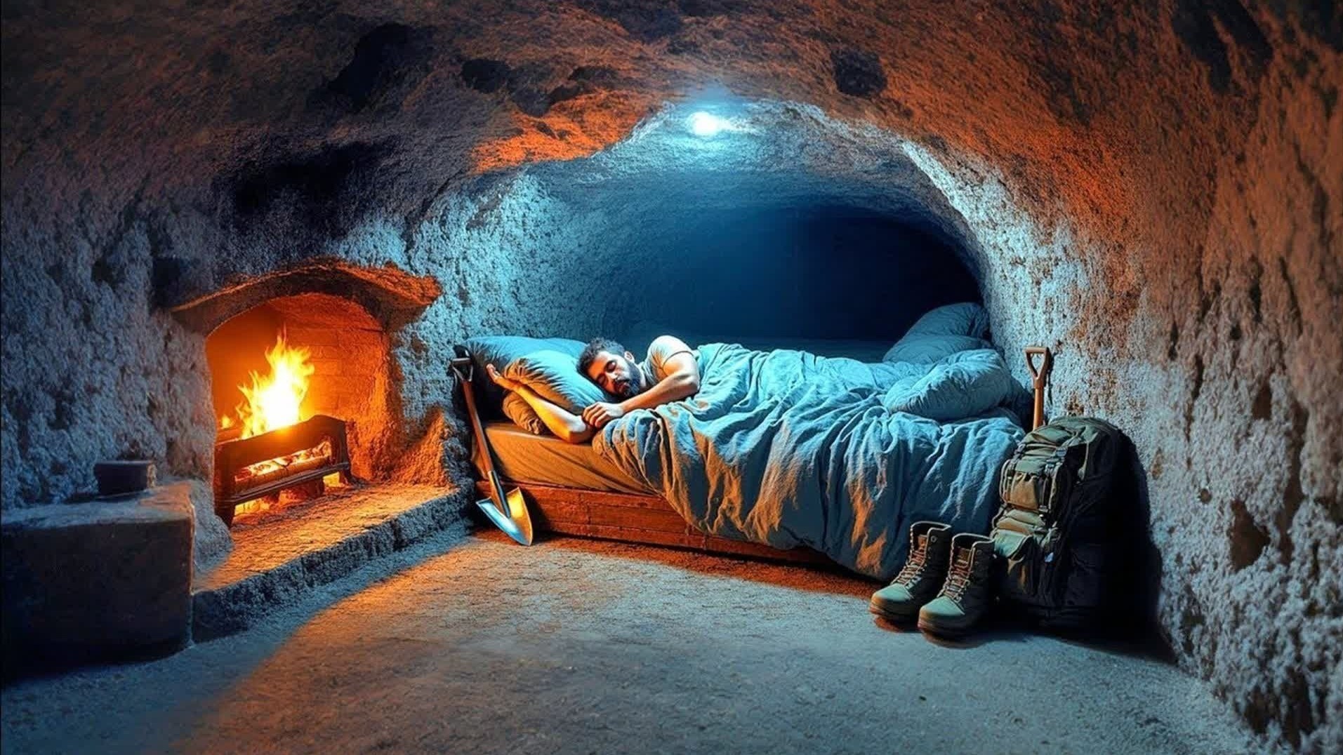 如何在森林中央建造一个温暖的地下避难所。