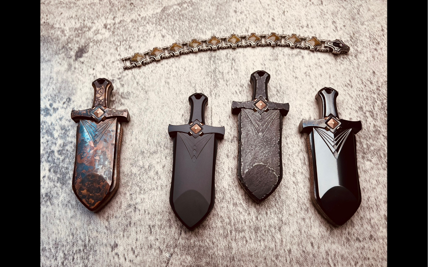 tinb湖中剑玩家锆合金三种组合套装展示