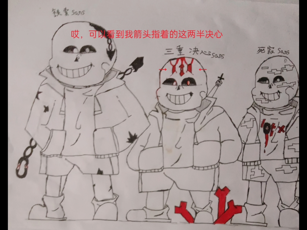 传说之下同人sans,三重决心