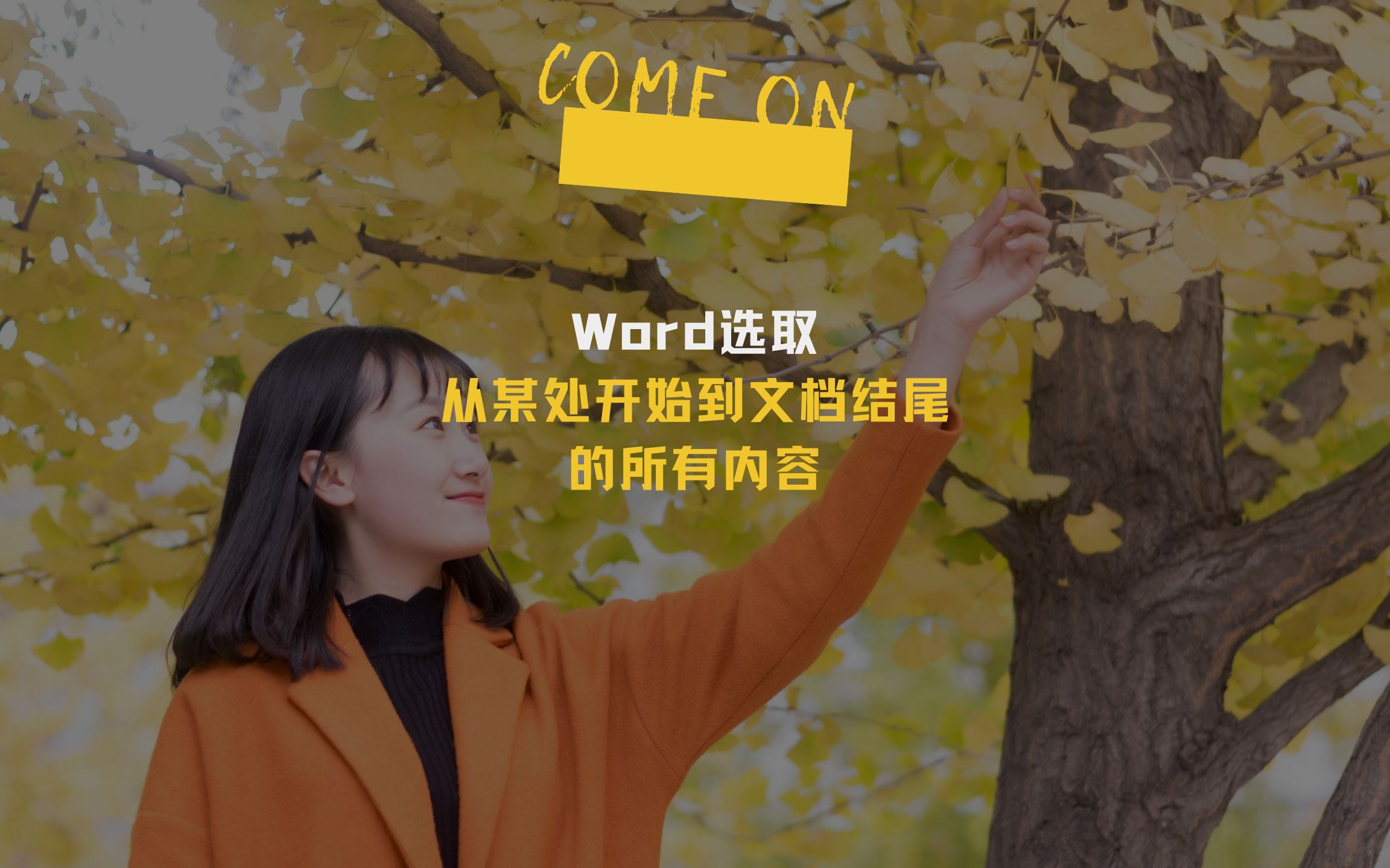 Word选取从某处开始到文档结尾处的所有内容哔哩哔哩bilibili