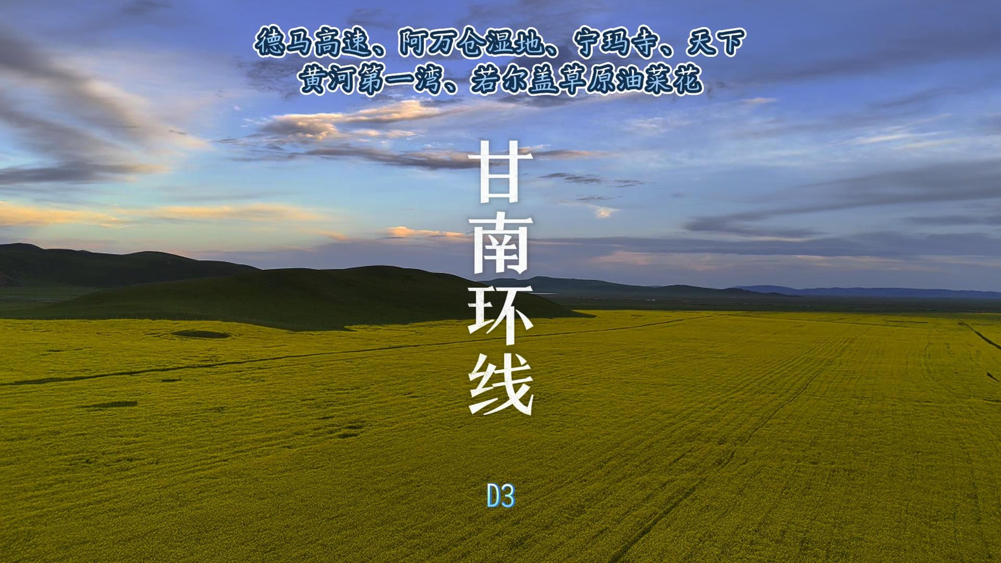 甘南环线D3德马高速阿万仓湿地宁玛寺天下黄河第一湾若尔盖草原油菜花哔哩哔哩bilibili