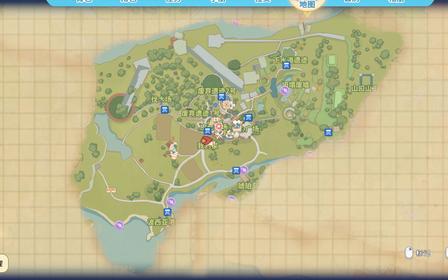 波西亚时光速通版16你看这个地图他像不像一个肝