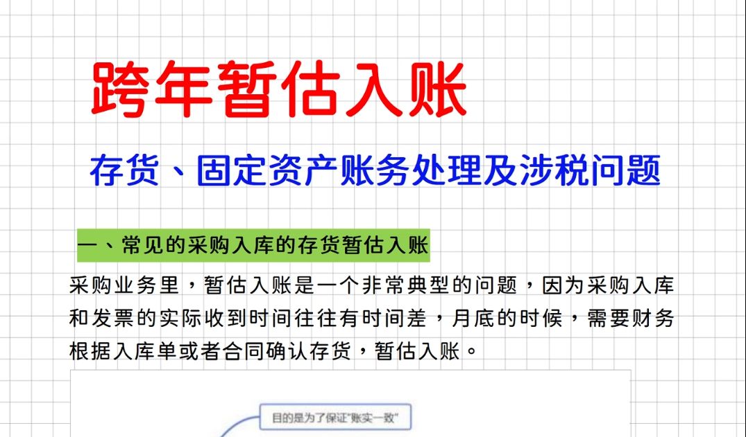 跨年暂估入账,存货、固定资产账务处理及涉税问题,附固定资初始账面与计税基础产生差异处理哔哩哔哩bilibili