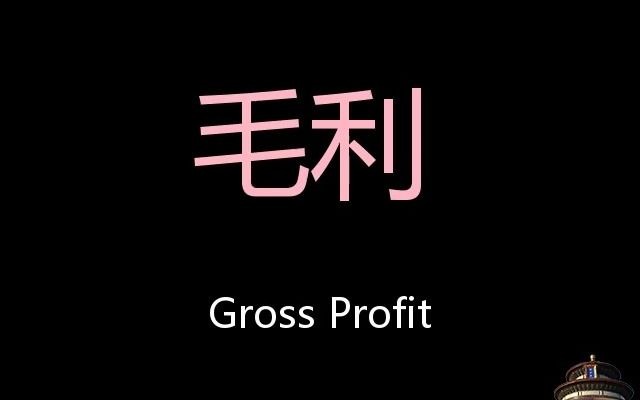 毛利 Chinese Pronunciation Gross profit哔哩哔哩bilibili