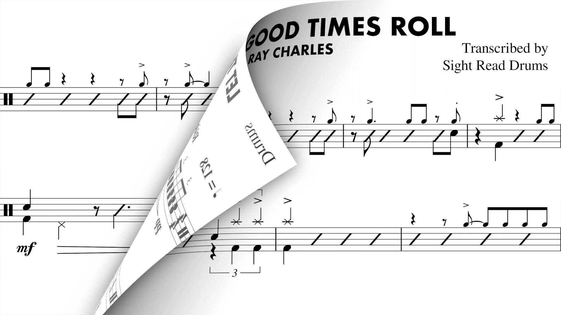 [图]Big Band Drum Chart - Let The Good Times Roll - Ray Charles