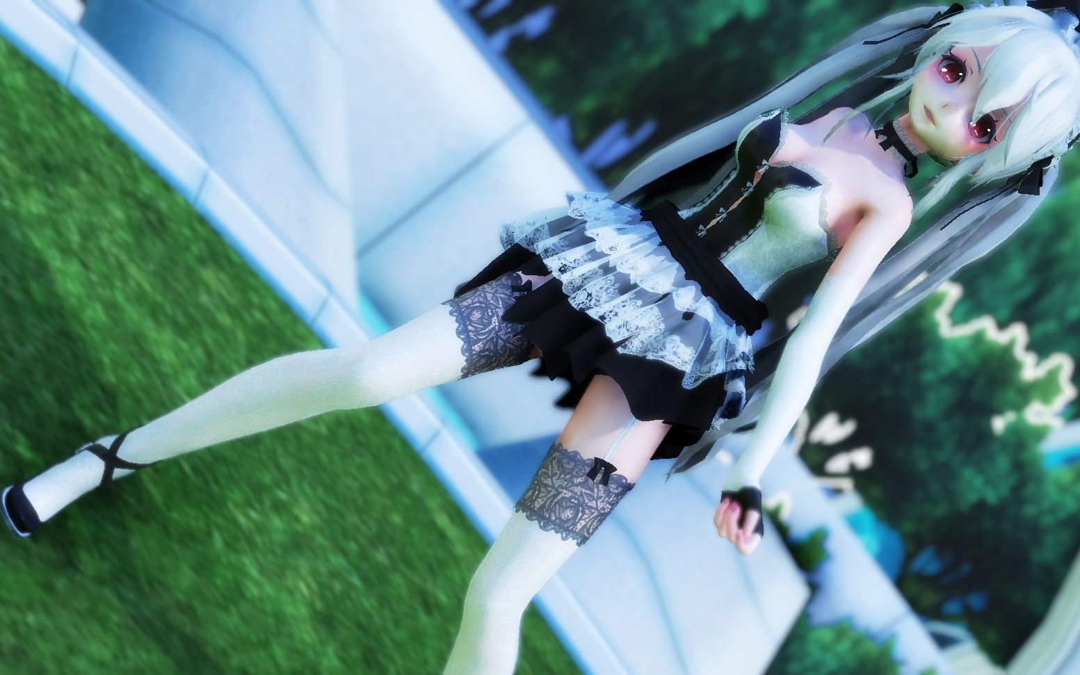 【弱音mmd|布料】老师,你今天裙子真好看!