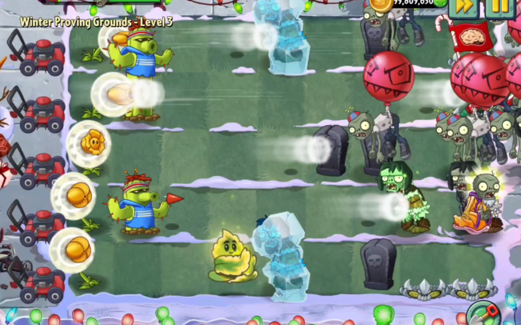 (pvz2全一级攻略)冰蓓蕾活动关卡第五关1月7日录制