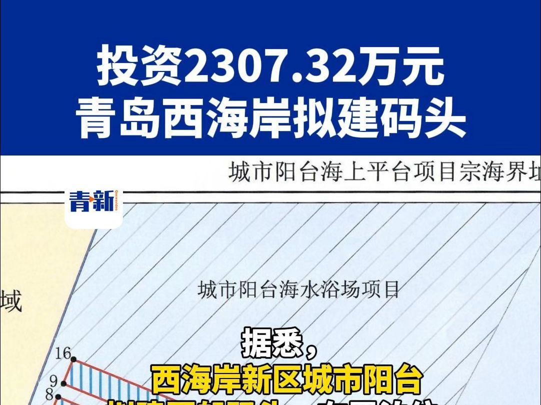 投资2307.32万元!青岛西海岸拟建码头哔哩哔哩bilibili