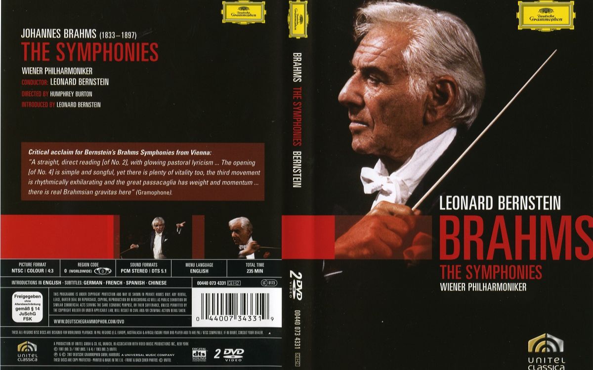 Leonard Bernstein 伦纳德ⷮŠ伯恩斯坦  Brahms Symphonies 14哔哩哔哩bilibili