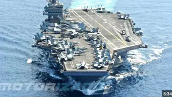 美国海军超级航空母舰·卡尔·文森号进行飞行作业