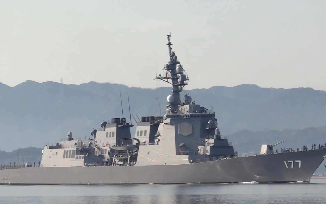 海上自卫队爱宕级导弹驱逐舰爱宕号ddg177舞鹤基地出港20175