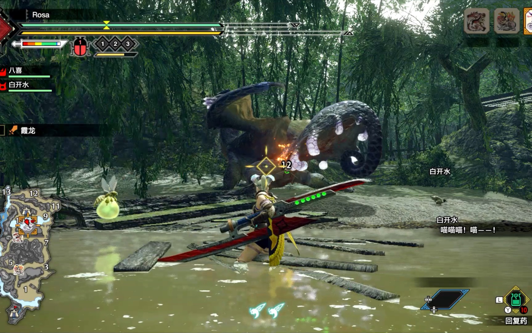 switch怪物猎人崛起全记录,霞龙,单人,百龙操虫棍,火属性