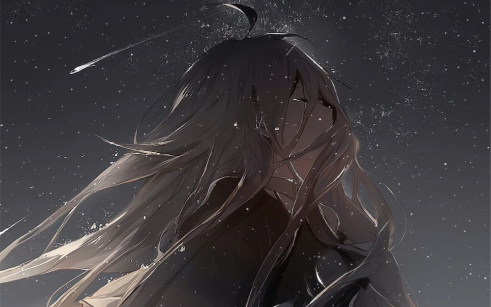 状态之伤感星空少女