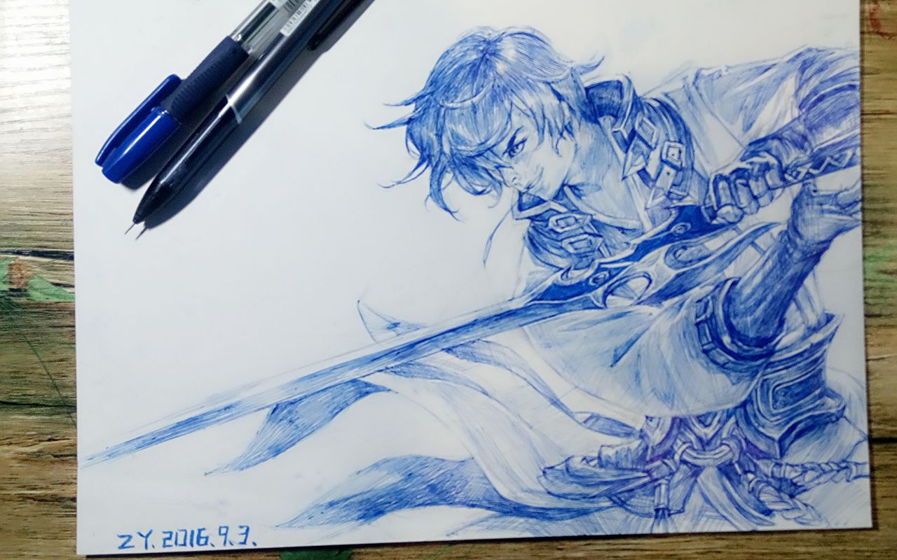 圆珠笔王者荣耀 青莲剑李白