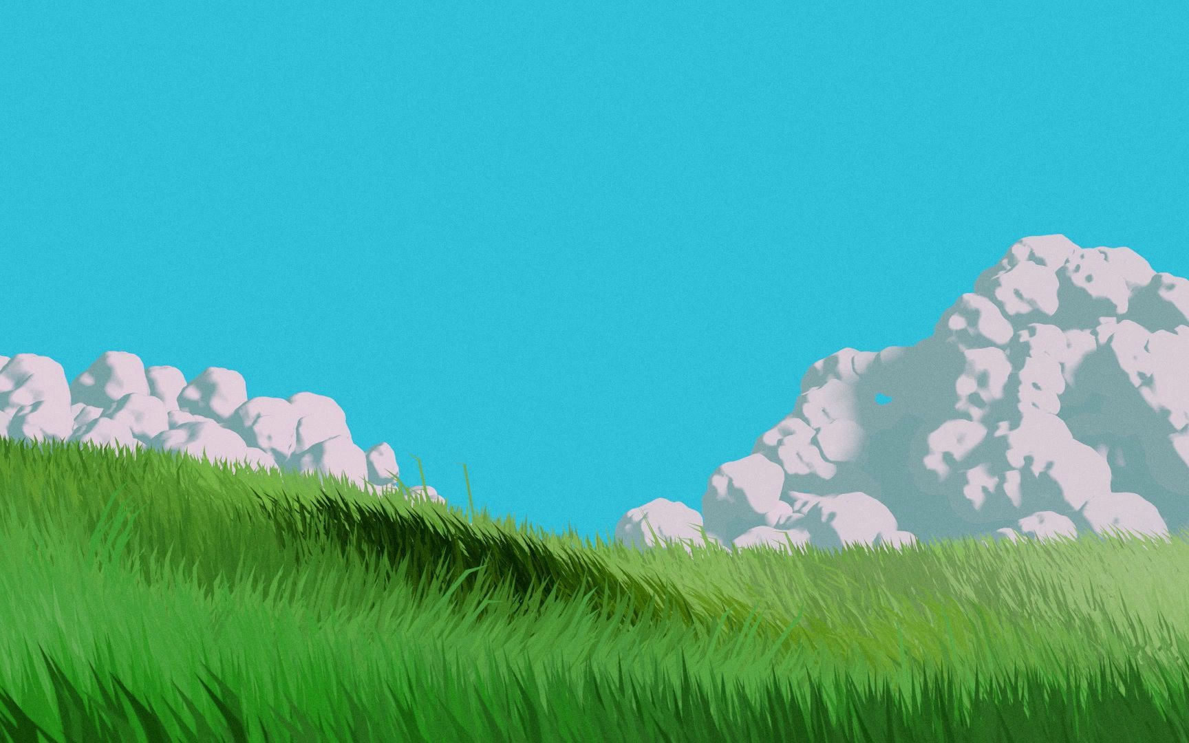 【blender】草地,天空,白云_哔哩哔哩_bilibili