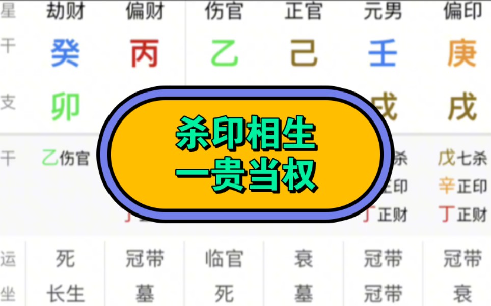 杀印相生,一贵当权!