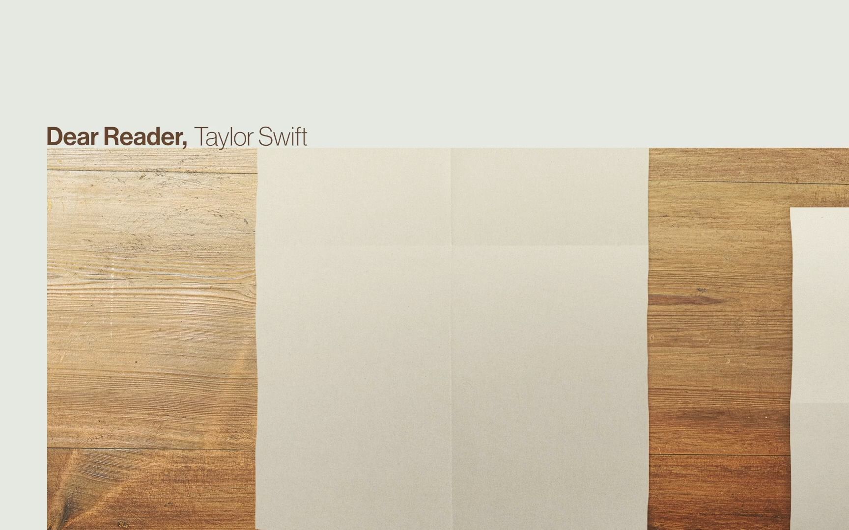 [图]Midnights歌词MV | Taylor Swift - Dear Reader