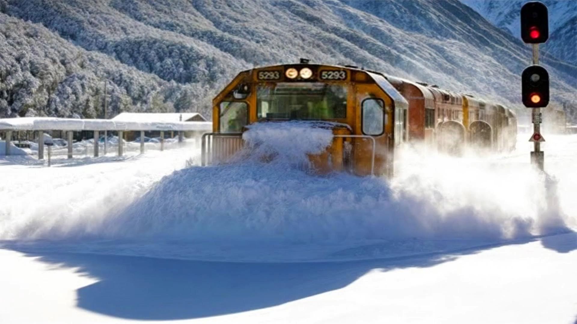 雪景火车图片大全图片