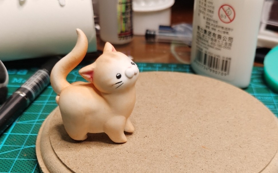 【超轻粘土】一起撸一只肥肥的小橘猫_哔哩哔哩_bilibili