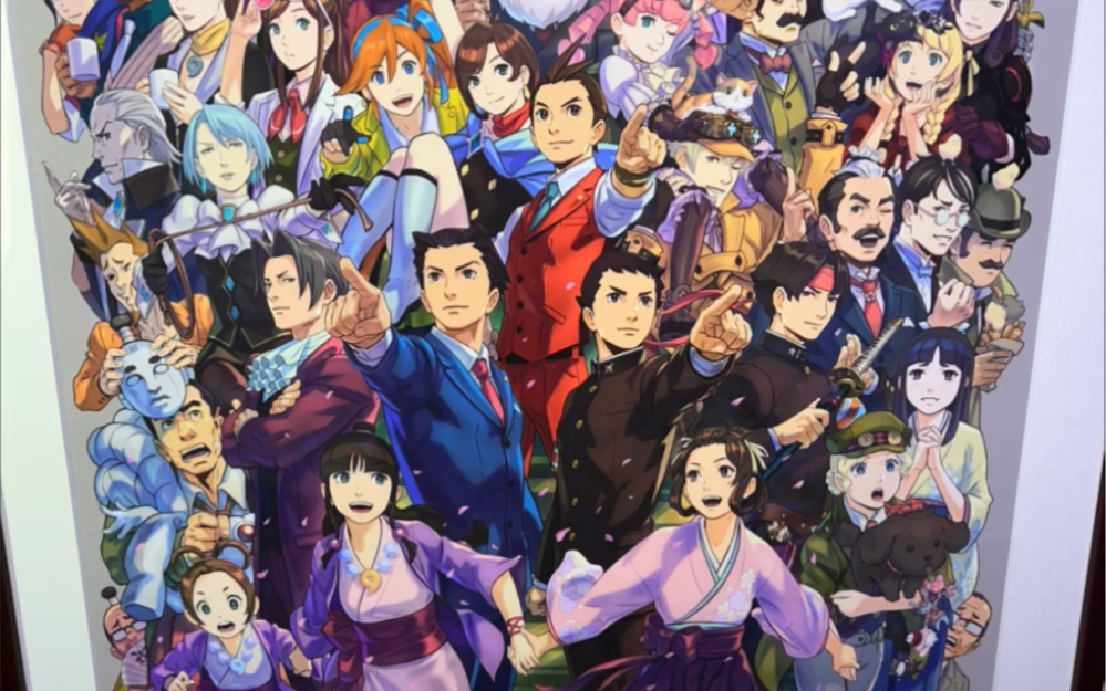 逆转裁判20周年纪念复制原画简易开箱展示逆转全家福