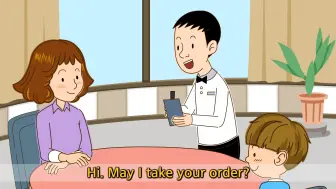 Download Video: 【English Singsing】餐馆如何点菜？ [Oder] May I take your order_ I'd like a pizza.