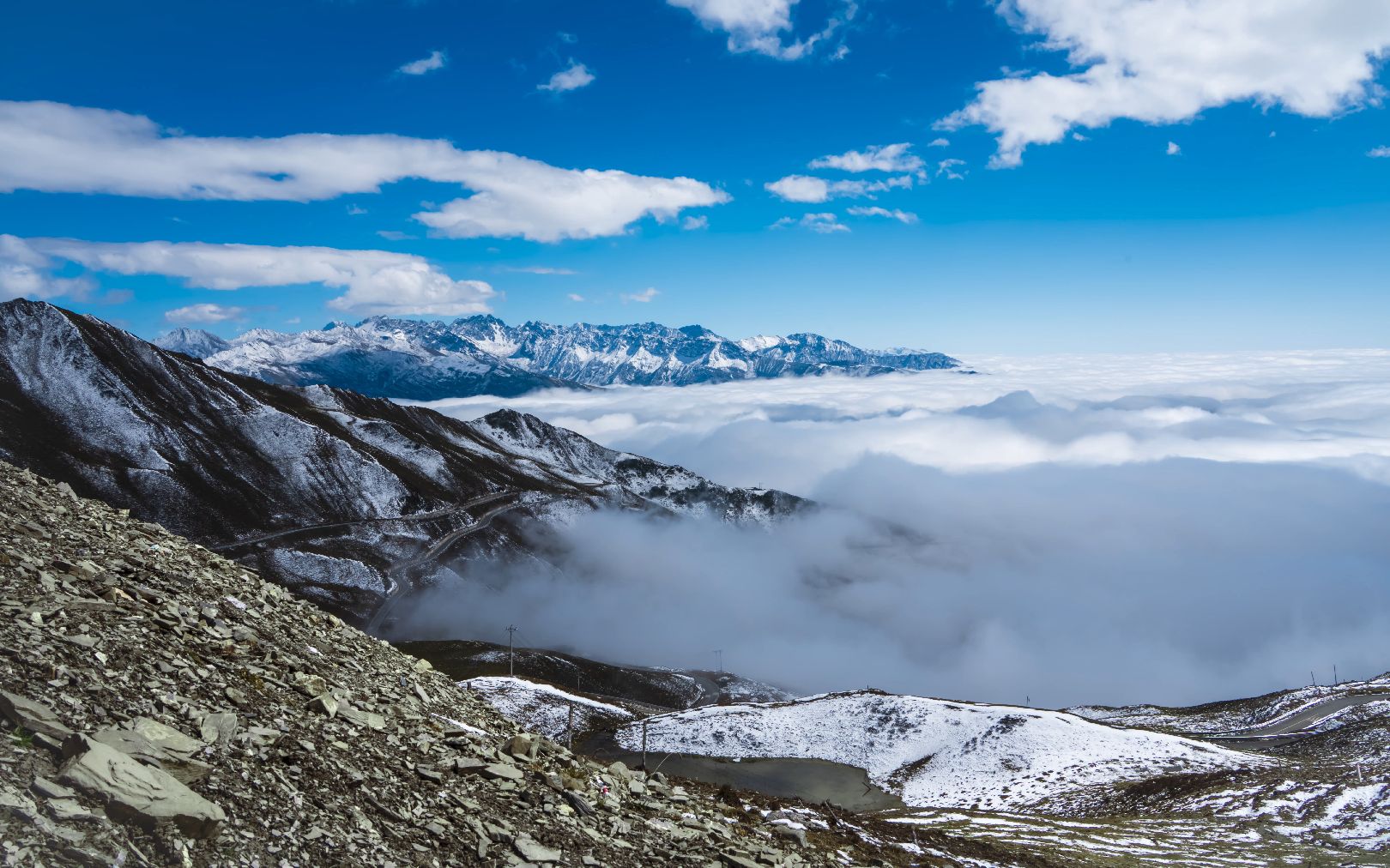 夹金山绝美雪山云海【重制版】