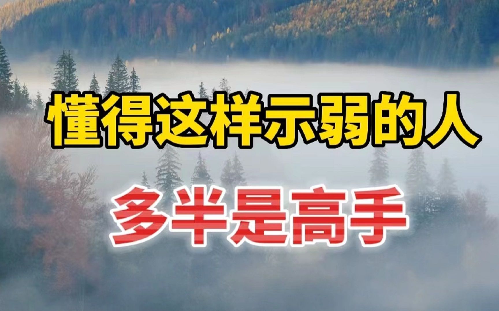 懂得这样示弱的人,多半是高手!聪明的你一定要学会哔哩哔哩bilibili