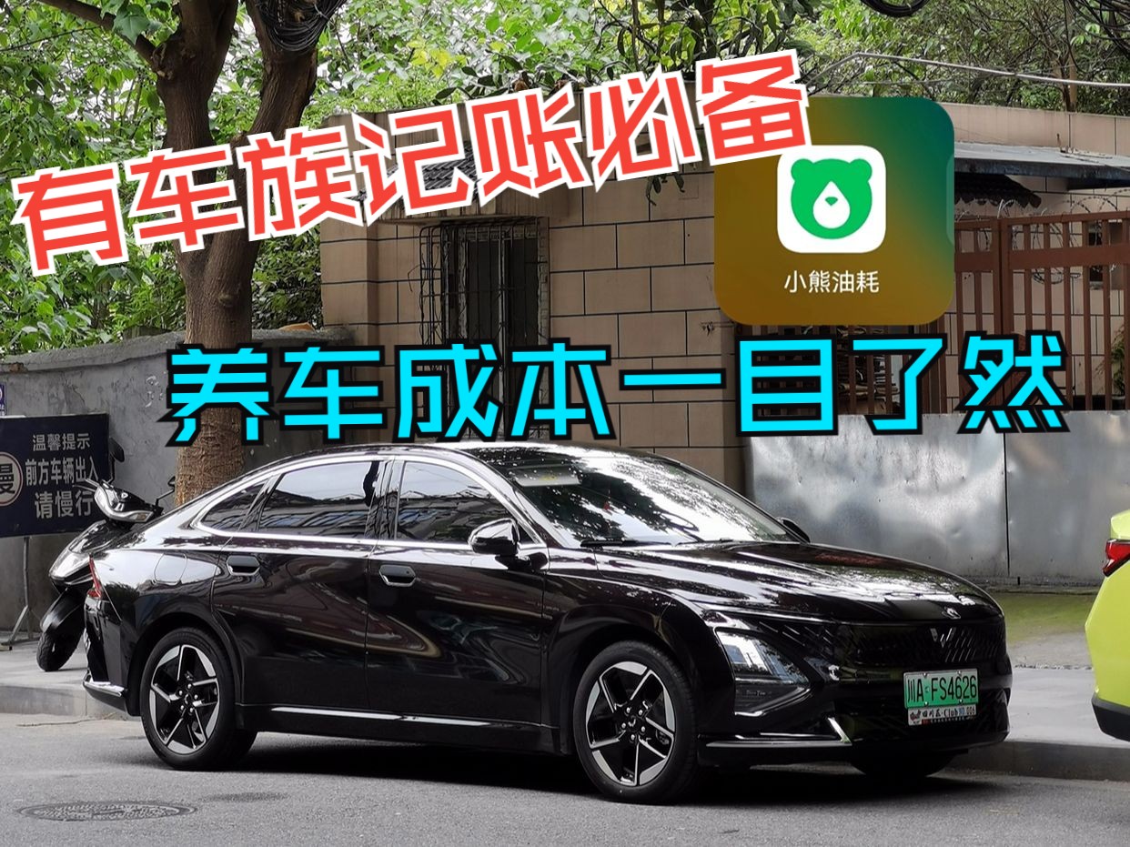 开车必备的一款养车记账APP,五菱星光用它记录了8000公里,充电加油总支出1200元左右!哔哩哔哩bilibili