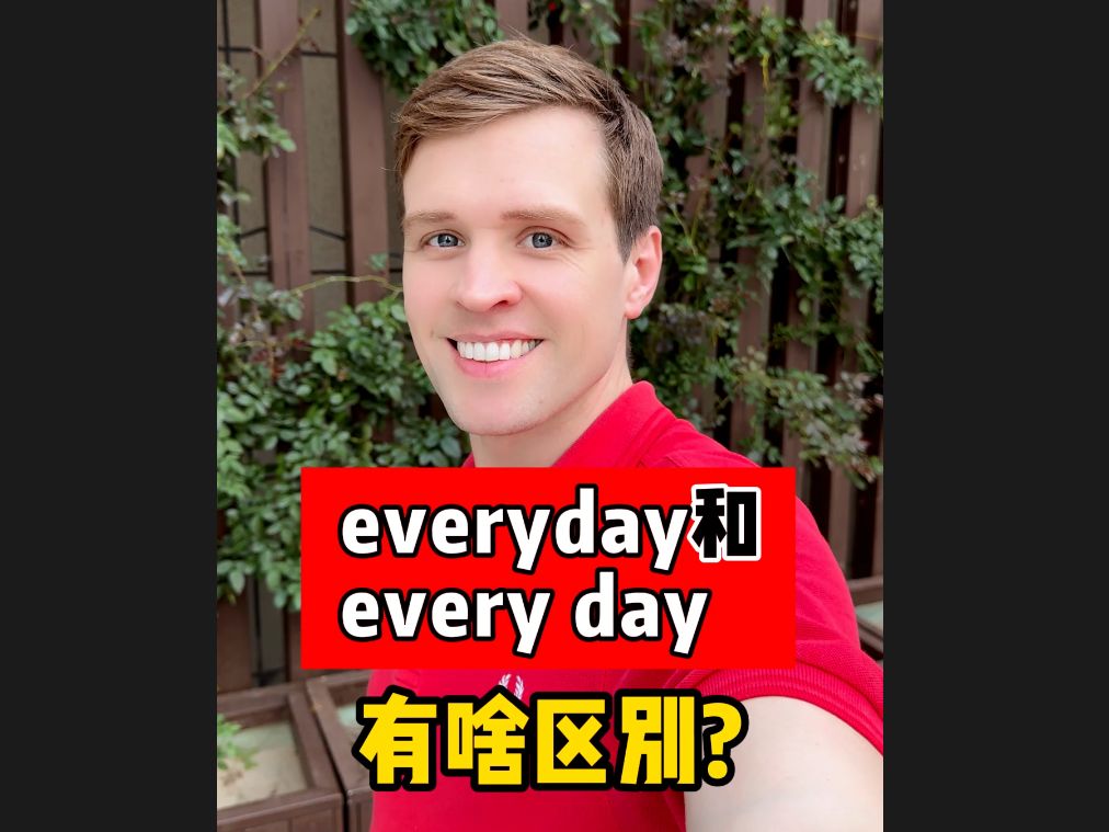 every day 和everyday,有啥区别呢?哔哩哔哩bilibili