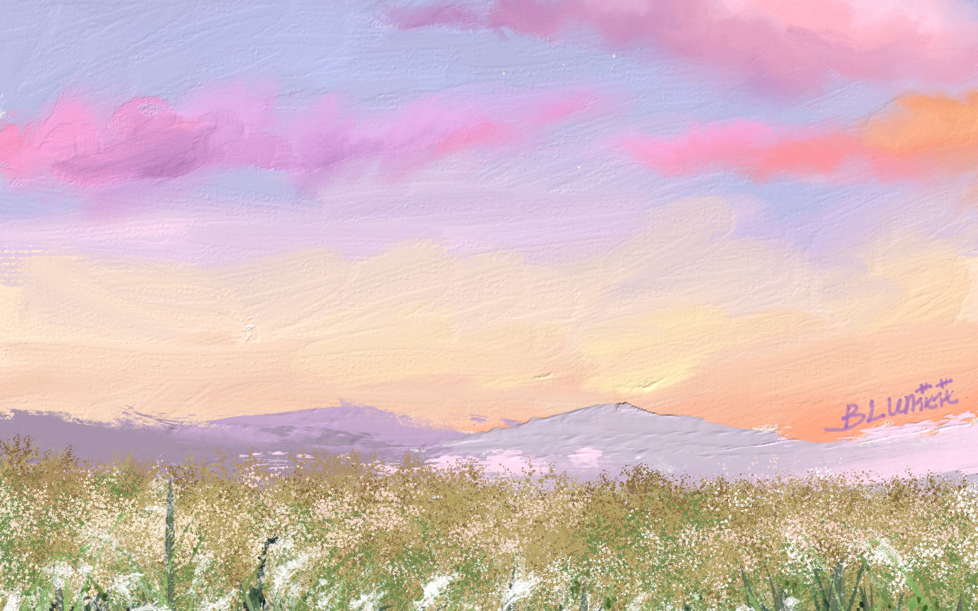 ipad artset4 花枝山野|超简单绘画教程壁纸