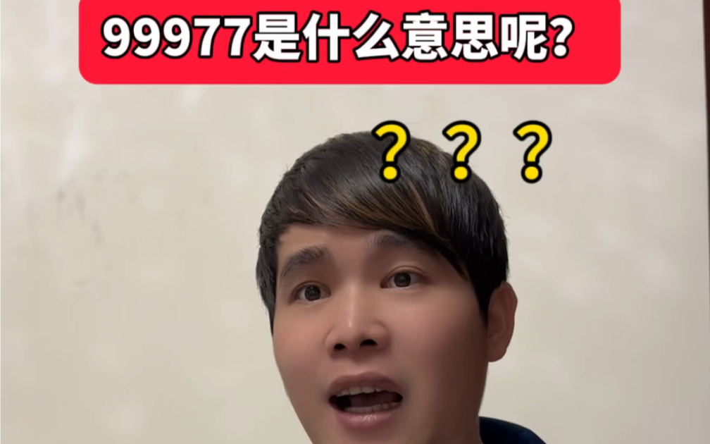 99977是什么意思呢?哔哩哔哩bilibili