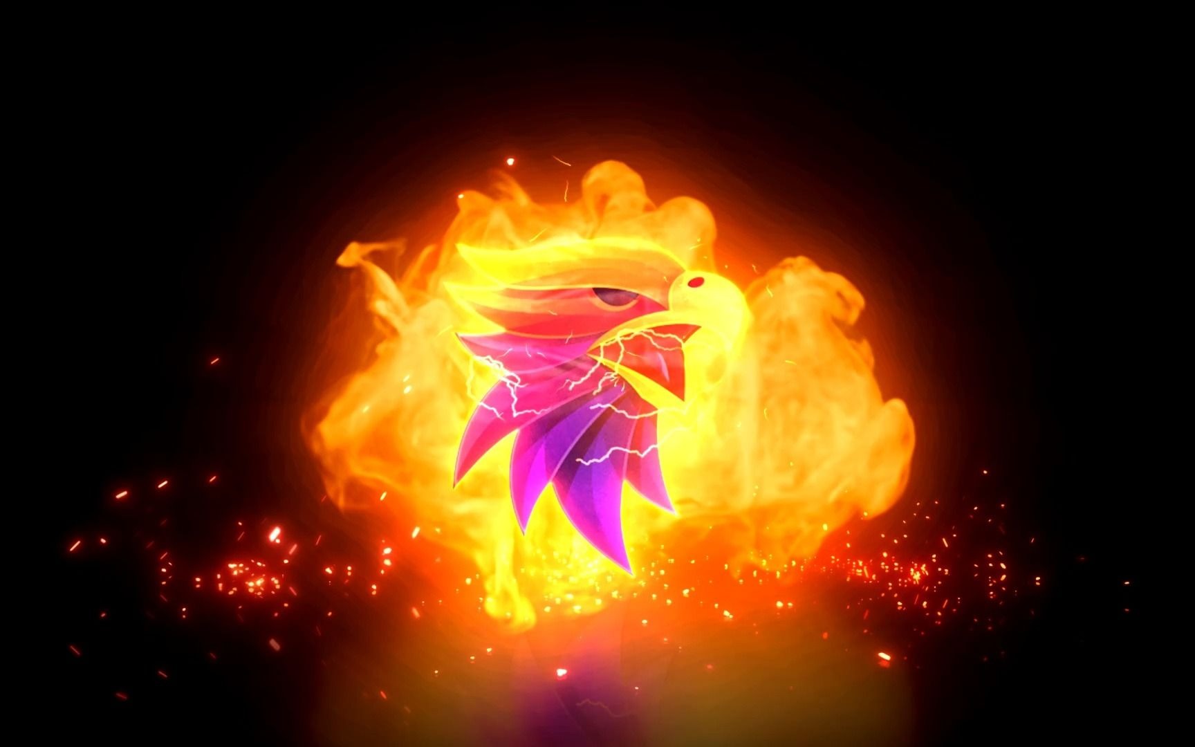 【模板】酷炫特效火焰logo开场视频模板,震撼动画片头视频制作_哔哩