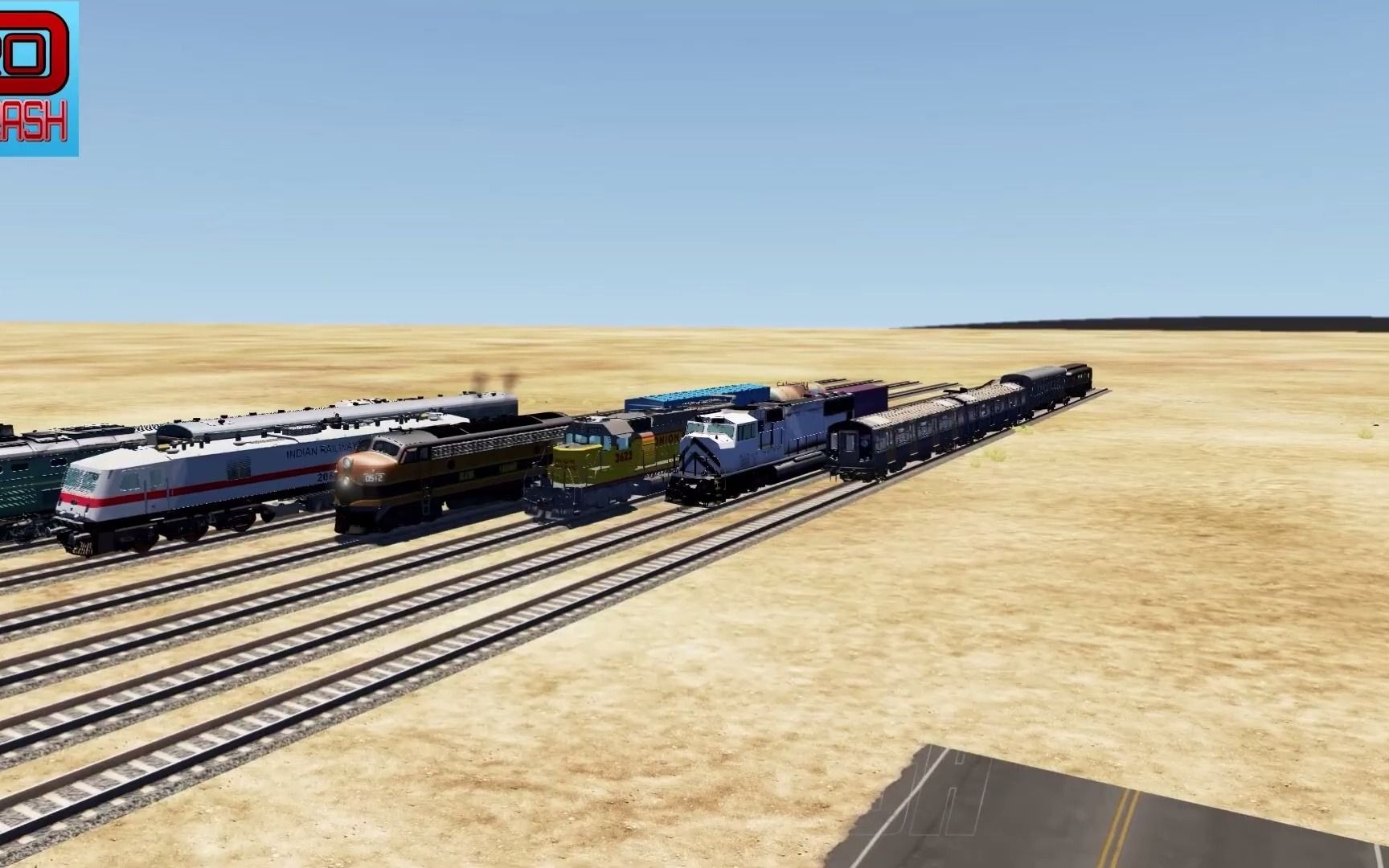 所有火车货车在一张地图上测试part1beamngdriveprocrash