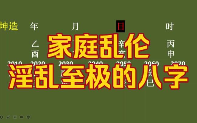 家庭乱伦,淫乱至极的八字!哔哩哔哩bilibili