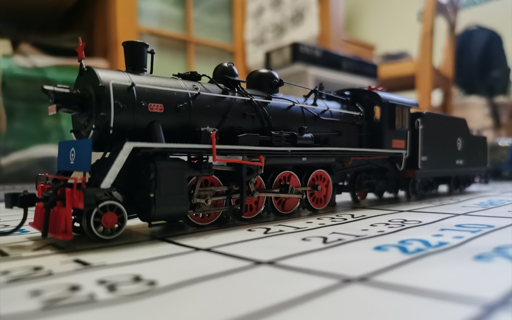 火车模型解放型蒸汽机车jf2235