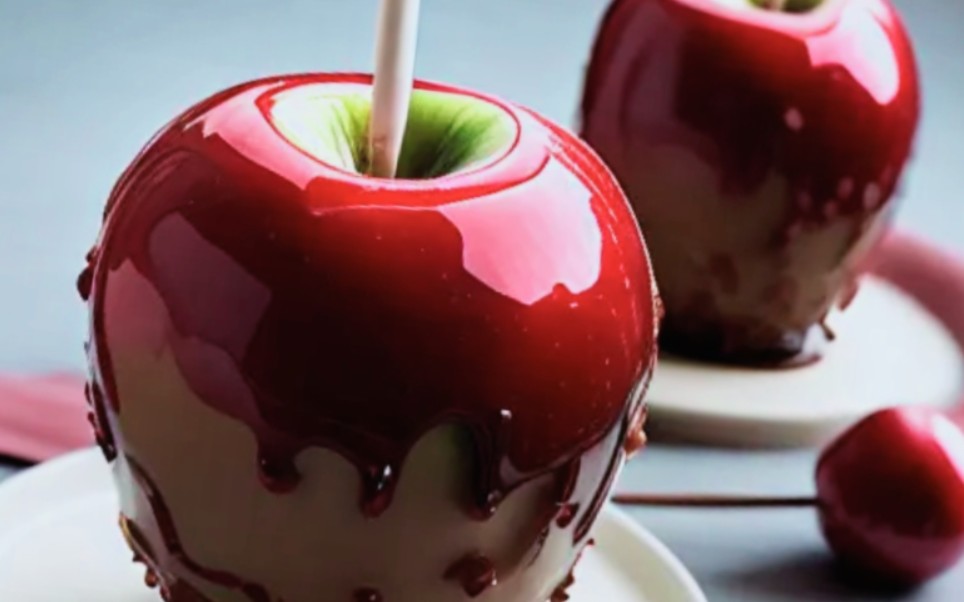 太妃糖苹果万圣节