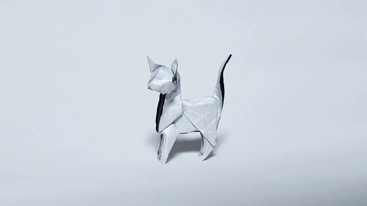 【siestaorigami】猫折纸教程 origami cat tutorial