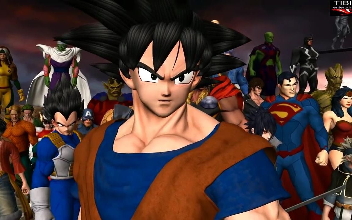 国外粉丝制作同人 漫威 vs 龙珠 vs dc乱斗 正邪力量集结