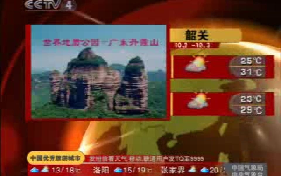 [图]2007年10月2日CCTV-4《中国新闻》中间广告及天气预报