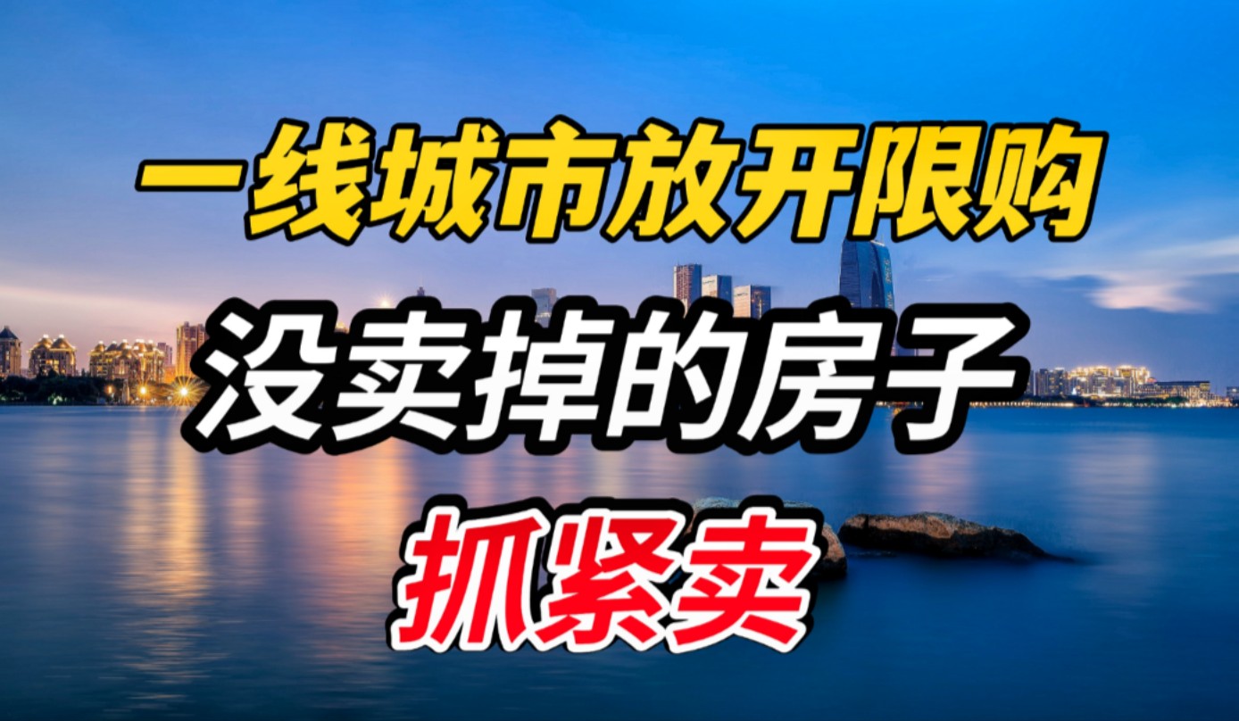 一线城市放开限购,你没卖掉的房子,现在是时候抓紧卖了哔哩哔哩bilibili