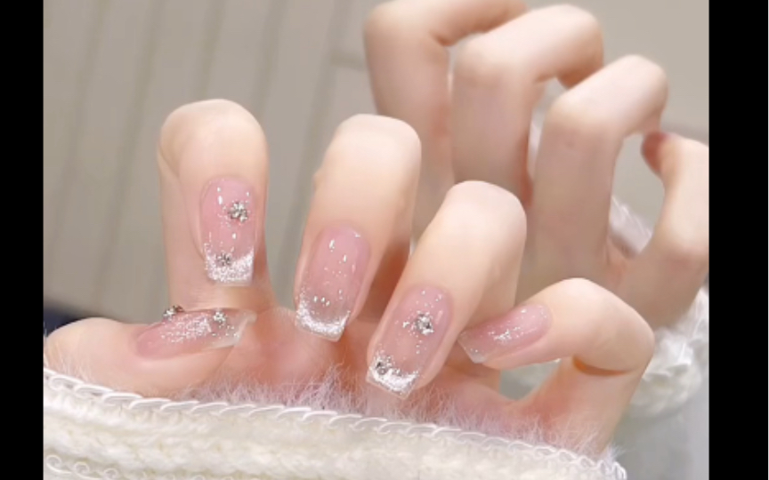 百搭晶石猫眼!冰透裸色美甲分享~超美