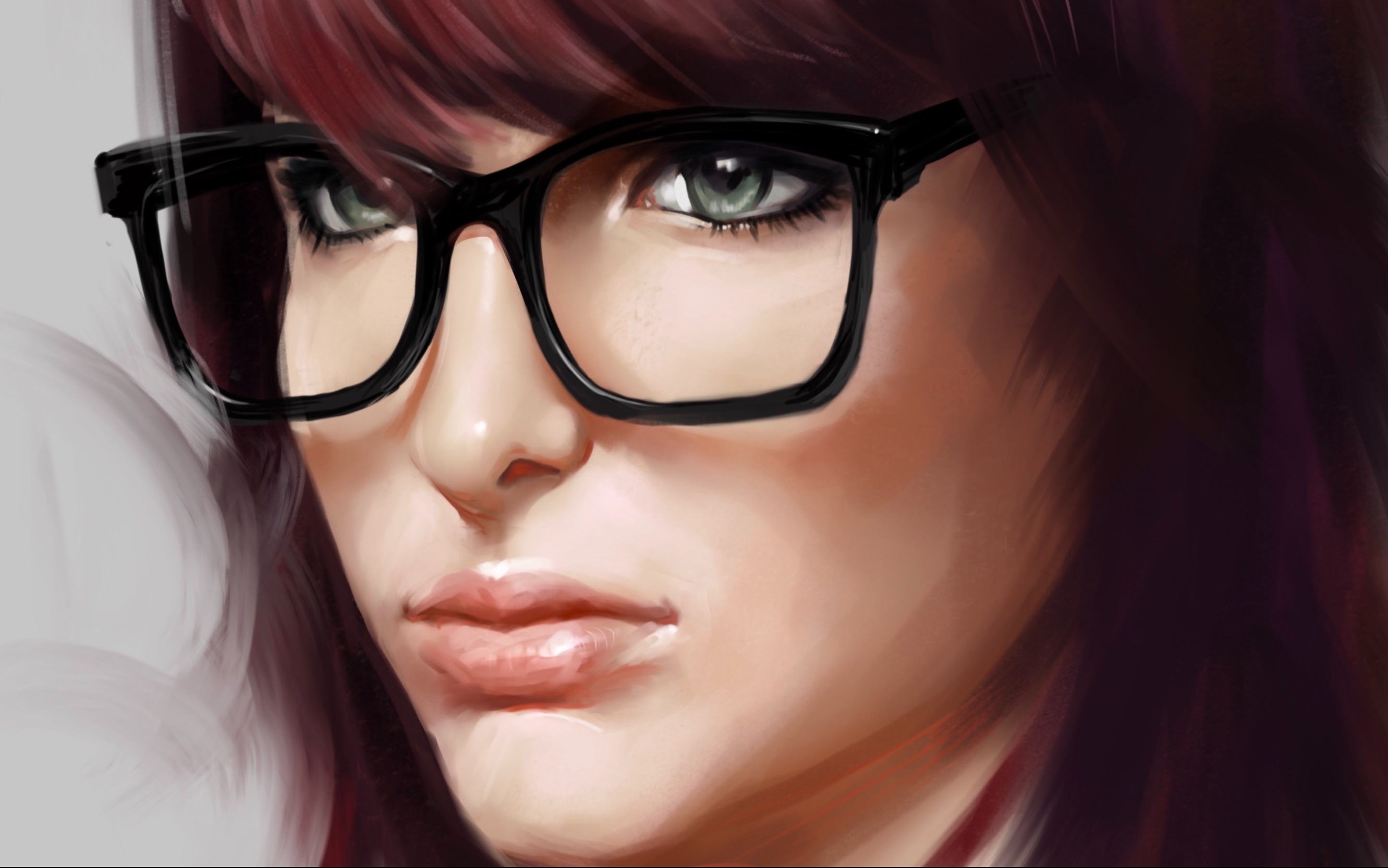 【ipad 绘画】戴眼镜的小姐姐(procreate)