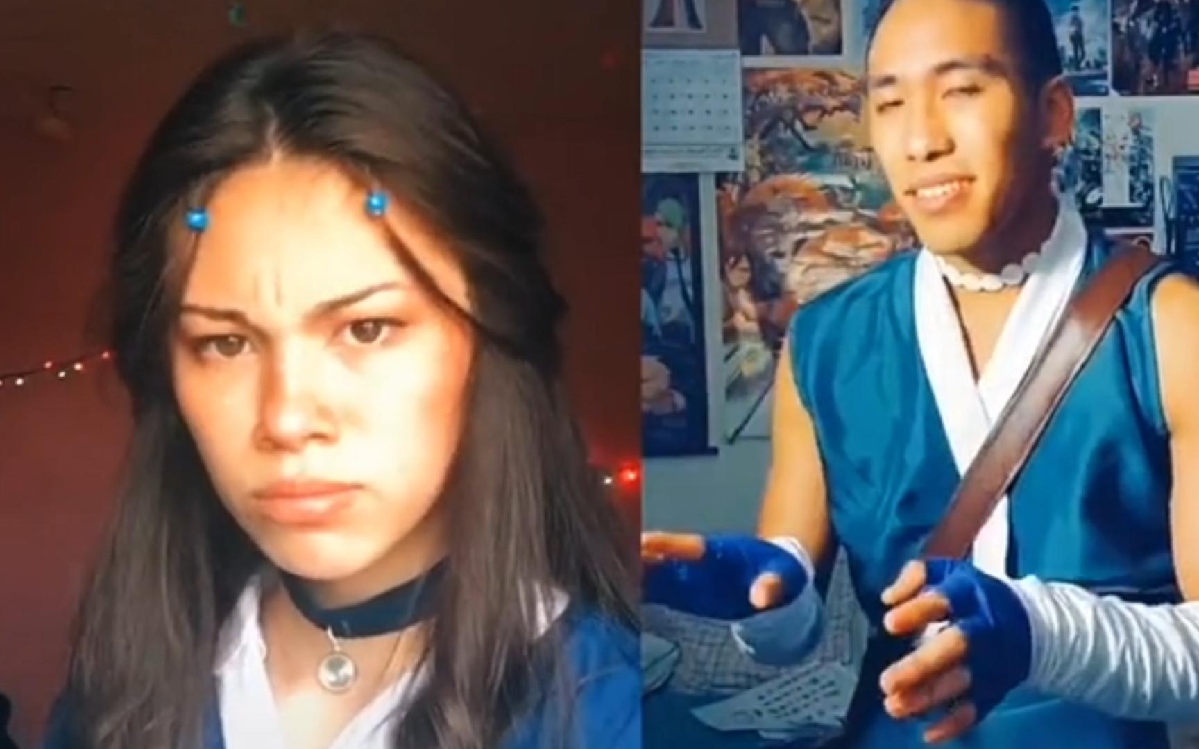 真人Cos卡塔拉&索卡Katara vs Sokka对话互动合集【降世神通Cosplay】哔哩哔哩bilibili