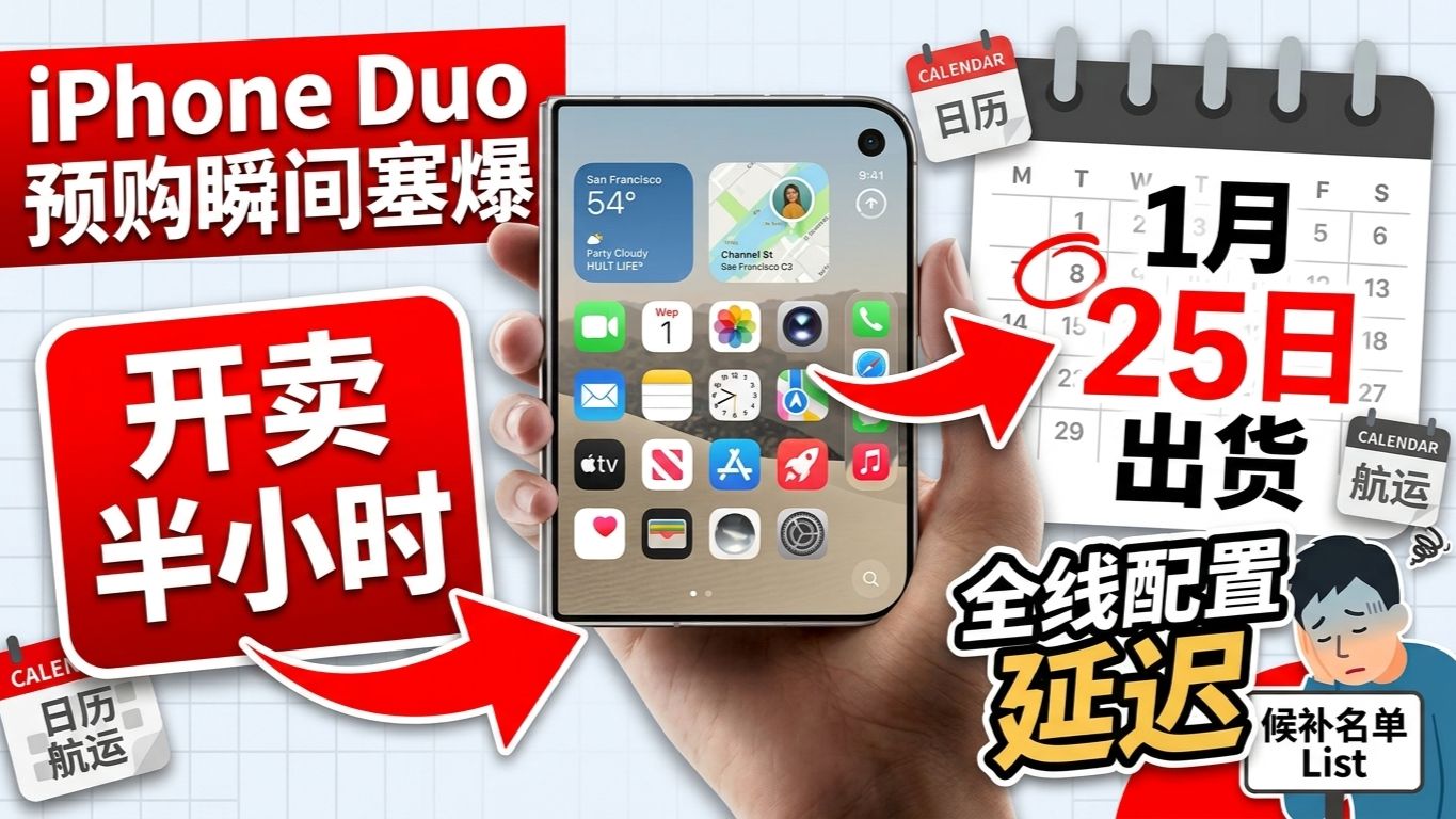 想买 iPhone Duo？现在下单要等到 2027 年 1 月，苹果官网出货时间大幅延后