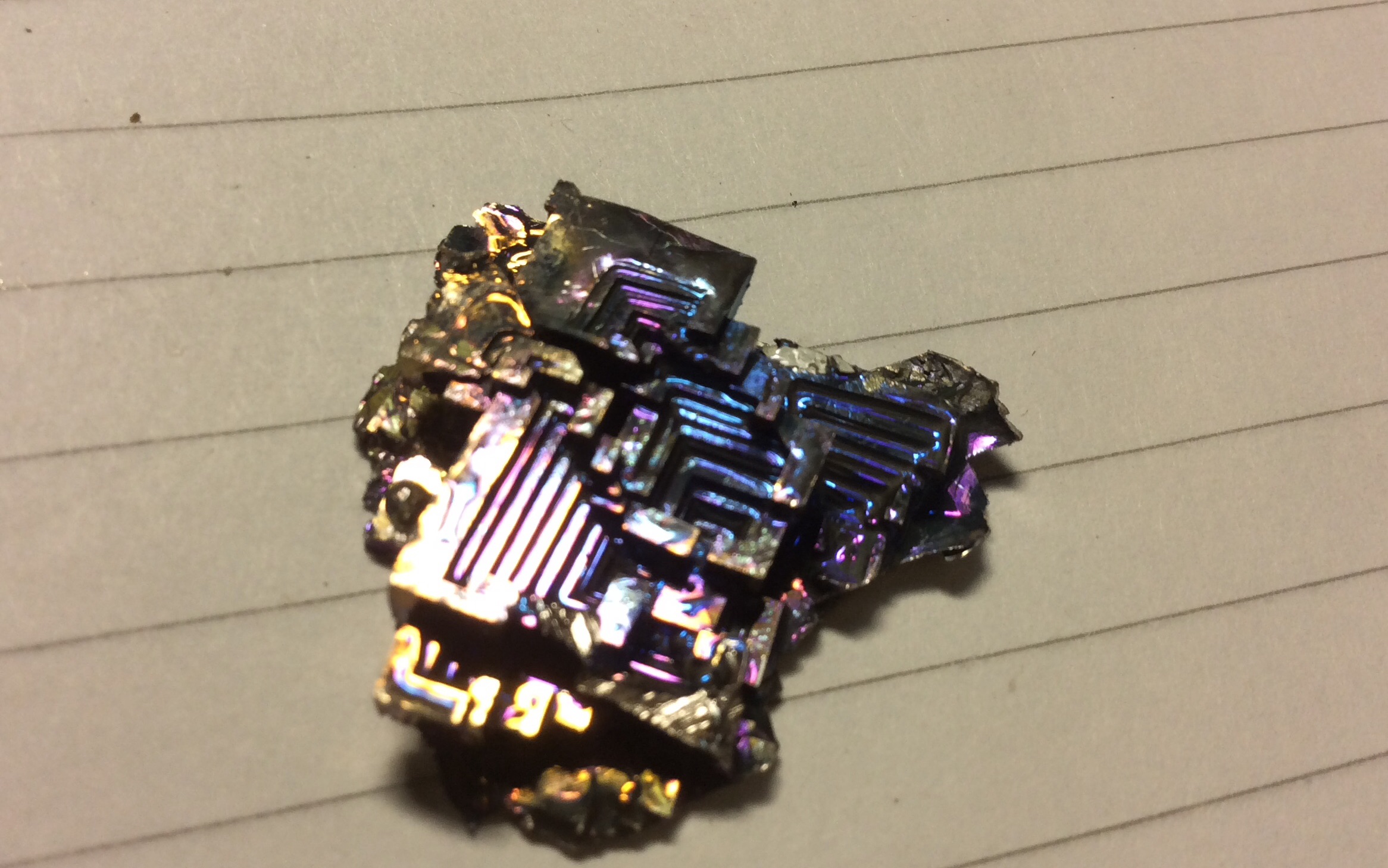 活动  第一次和第二次做的铋晶体和熔珠