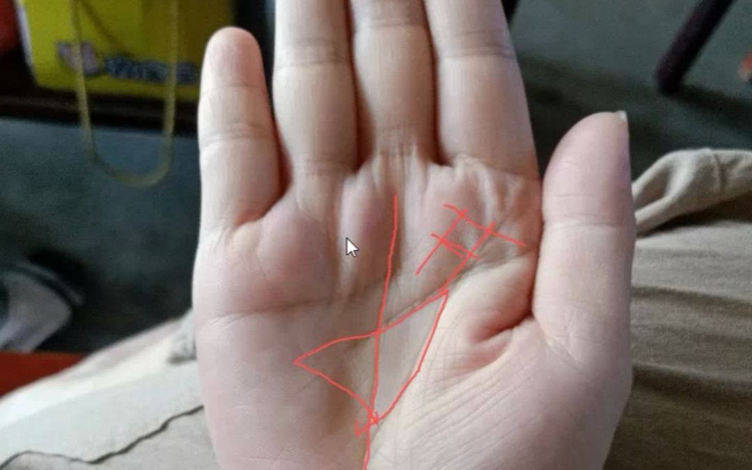 手掌有三角形的女人图片