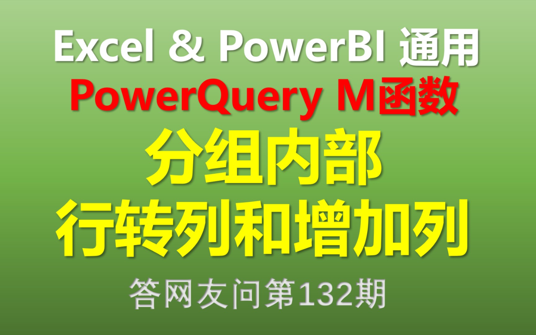 Excel Power Query M函数 分组内部行转列和增加列哔哩哔哩bilibili