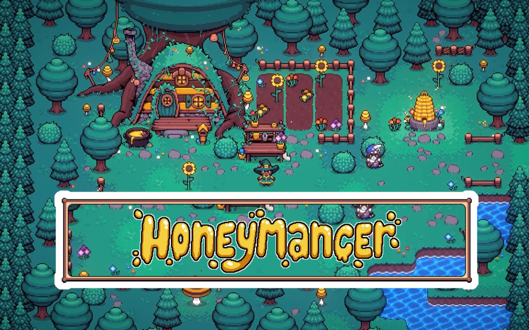 [图]种植花朵-收获蜂蜜-抵挡进攻丨像素风肉鸽小游戏【Honeymancer】